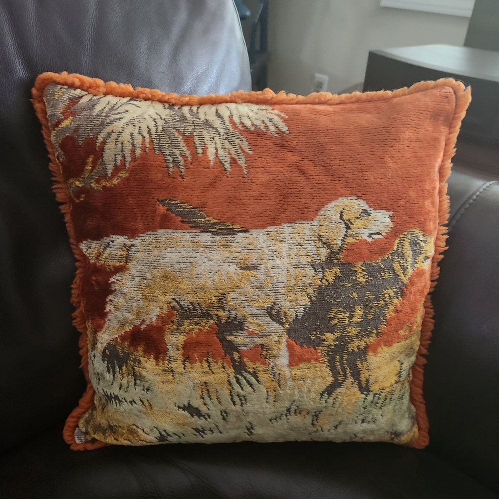 Vintage Handmade Pillow (Setter Dogs)